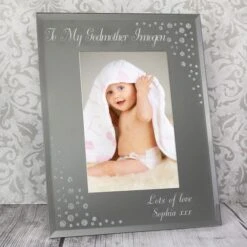 Personalised Classic Diamante Glass Portrait Photo Frame -DUNELM Furniture Shop 30880883 alt01