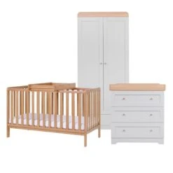 Tutti Bambini 3 Piece Oak Malmo Cot Bed And Rio Furniture Set -DUNELM Furniture Shop 30884636 alt01