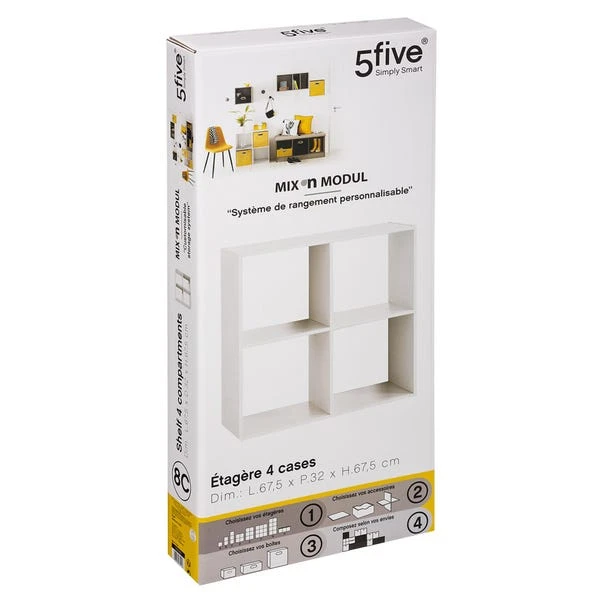 Mix And Modul Cube Organiser 4 Shelf Unit 4 Mix And Modul Cube Organiser 4 Shelf Unit - Image 2