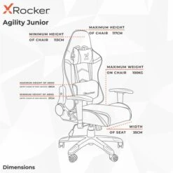 X Rocker Agility Junior Esports Gaming Chair -DUNELM Furniture Shop 30885595 alt09