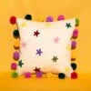 Raspberry Blossom Tufted Stars Cushion With Pom Poms -DUNELM Furniture Shop 30885753