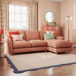 Hattie Slub Faux Linen Corner Chaise -DUNELM Furniture Shop 30886241