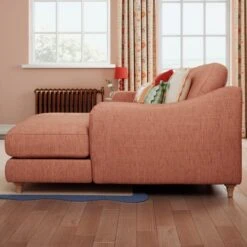 Hattie Slub Faux Linen Corner Chaise -DUNELM Furniture Shop 30886241 alt01