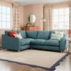 Hattie Tonal Plush Chenille Corner Sofa -DUNELM Furniture Shop 30886251