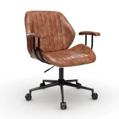 Clement Faux Leather Office Chair -DUNELM Furniture Shop 30886352 alt05