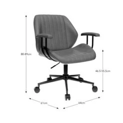 Clement Faux Leather Office Chair -DUNELM Furniture Shop 30886353 alt09