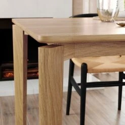 Hudson 6-8 Seater Rectangular Extendable Dining Table, Oak -DUNELM Furniture Shop 30888475 alt04