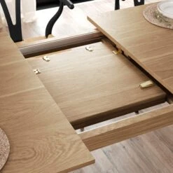 Hudson 6-8 Seater Rectangular Extendable Dining Table, Oak -DUNELM Furniture Shop 30888475 alt05