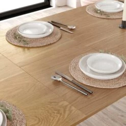 Hudson 6-8 Seater Rectangular Extendable Dining Table, Oak -DUNELM Furniture Shop 30888475 alt06