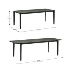 Hudson 6-8 Seater Rectangular Extendable Dining Table, Oak -DUNELM Furniture Shop 30888475 alt09