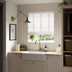 White Fauxwood 50mm Taped Venetian Blind 38 White Fauxwood 50mm Taped Venetian Blind -DUNELM Furniture Shop 30889101