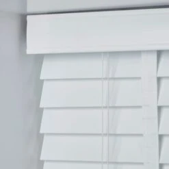 White Fauxwood 50mm Taped Venetian Blind 40 White Fauxwood 50mm Taped Venetian Blind -DUNELM Furniture Shop 30889101 alt04