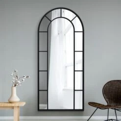 Arcus Denestra Arched Indoor Outdoor Full Length Wall Mirror -DUNELM Furniture Shop 30889890