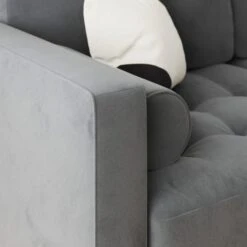 Zoe 4 Seater Corner Double Sofa Bed, Velvet -DUNELM Furniture Shop 30893243 alt03