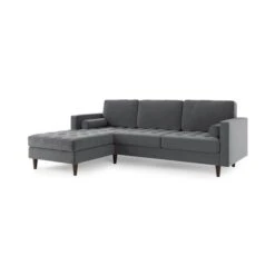 Zoe 4 Seater Corner Double Sofa Bed, Velvet -DUNELM Furniture Shop 30893243 alt06