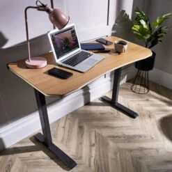 XR Living Oka Office Desk With LED Lights And Wireless Charging -DUNELM Furniture Shop 30895059 alt03