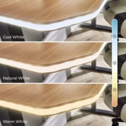 XR Living Oka Office Desk With LED Lights And Wireless Charging -DUNELM Furniture Shop 30895059 alt04