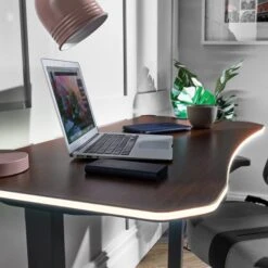 XR Living Oka Office Desk With LED Lights And Wireless Charging -DUNELM Furniture Shop 30895060 alt02