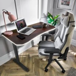 XR Living Oka Office Desk With LED Lights And Wireless Charging -DUNELM Furniture Shop 30895060 alt07