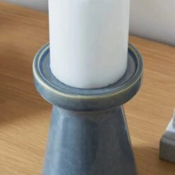 Reactive Glaze Ceramic Pillar Candle Holder -DUNELM Furniture Shop 30896017 alt02