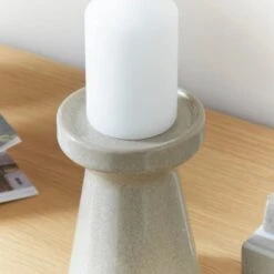 Reactive Glaze Ceramic Pillar Candle Holder -DUNELM Furniture Shop 30896018 alt02