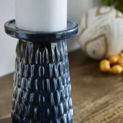 Zen Ceramic Pillar Candle Holder -DUNELM Furniture Shop 30896021 alt02