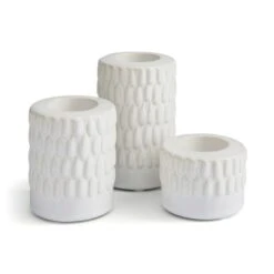 Set Of 3 Zen Ceramic 2-in-1 Candle Holders -DUNELM Furniture Shop 30896022 alt03