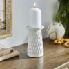 Zen Ceramic Pillar Candle Holder -DUNELM Furniture Shop 30896023
