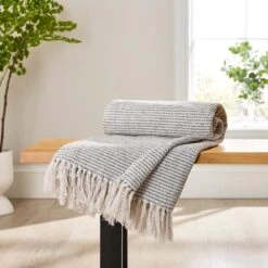 Russell Stripe Throw -DUNELM Furniture Shop 30896790
