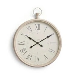 Cream Vintage Pocket Watch Indoor Outdoor Wall Clock -DUNELM Furniture Shop 30898092 alt02