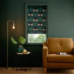 Luxe Crane Velour Blackout Roman Blinds -DUNELM Furniture Shop 30899401