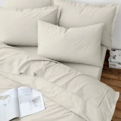Organic Cotton Flat Sheet -DUNELM Furniture Shop 30899507 alt02
