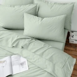 Organic Cotton Flat Sheet -DUNELM Furniture Shop 30899612 alt02