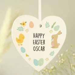Personalised First Easter Heart Tree Decoration -DUNELM Furniture Shop 30899648 alt02