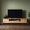 Reynolds Extra Wide TV Unit For TVs Up To 80", Rustic Oak Effect -DUNELM Furniture Shop 30901016