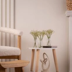 Set Of 3 Artificial Gypsophila Bundles In Glass Bottle Vases -DUNELM Furniture Shop 30901244 alt06