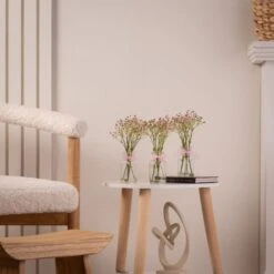 Set Of 3 Artificial Gypsophila Bundles In Glass Bottle Vases -DUNELM Furniture Shop 30901245 alt03