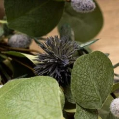 Artificial Eucalyptus And Pussy Willow Wreath -DUNELM Furniture Shop 30901254 alt04