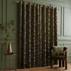 Asami Cut Velvet Eyelet Curtains -DUNELM Furniture Shop 30902386 alt04