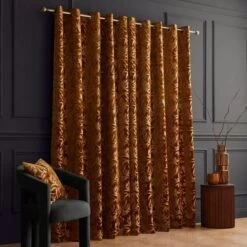 Asami Cut Velvet Eyelet Curtains -DUNELM Furniture Shop 30902427 alt04