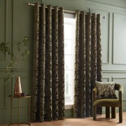 Asami Cut Velvet Eyelet Curtains -DUNELM Furniture Shop 30902494 alt01
