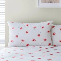 Lexi Poppy Red Duvet Cover And Pillowcase Set 39 Lexi Poppy Red Duvet Cover And Pillowcase Set -DUNELM Furniture Shop 30904230 alt03