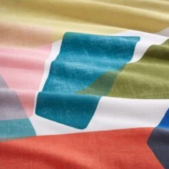 Elements Abstract Blocks Multicoloured Cotton Duvet Cover And Pillowcase Set -DUNELM Furniture Shop 30904799 alt04