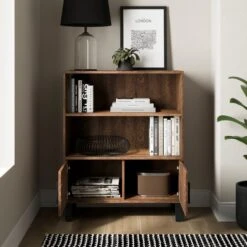 Freddie Low Bookcase, Rustic Wood Effect -DUNELM Furniture Shop 30904866 alt01