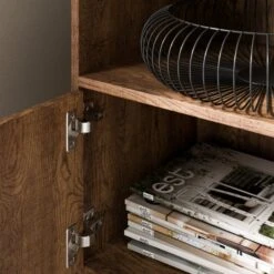 Freddie Low Bookcase, Rustic Wood Effect -DUNELM Furniture Shop 30904866 alt02