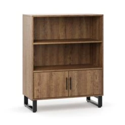 Freddie Low Bookcase, Rustic Wood Effect -DUNELM Furniture Shop 30904866 alt06