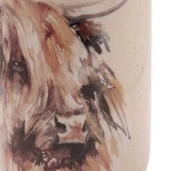 Meg Hawkins Tall Ceramic Highland Cow Vase -DUNELM Furniture Shop 30904938 alt02