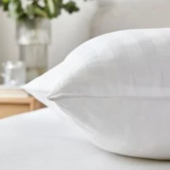 Hotel Pack Of 2 Luxury Cotton Anti Allergy Side Sleeper Pillows -DUNELM Furniture Shop 30905098 alt03