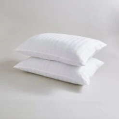 Hotel Pack Of 2 Luxury Cotton Anti Allergy Side Sleeper Pillows -DUNELM Furniture Shop 30905098 alt04