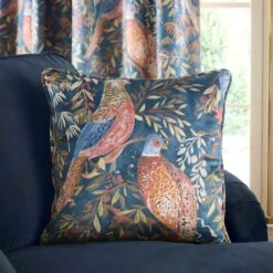 Woodland Pheasant Pencil Pleat Curtains -DUNELM Furniture Shop 30905736 alt07